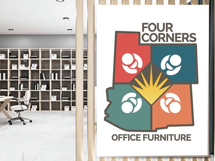 Four Corners Office Furniture Logo Design