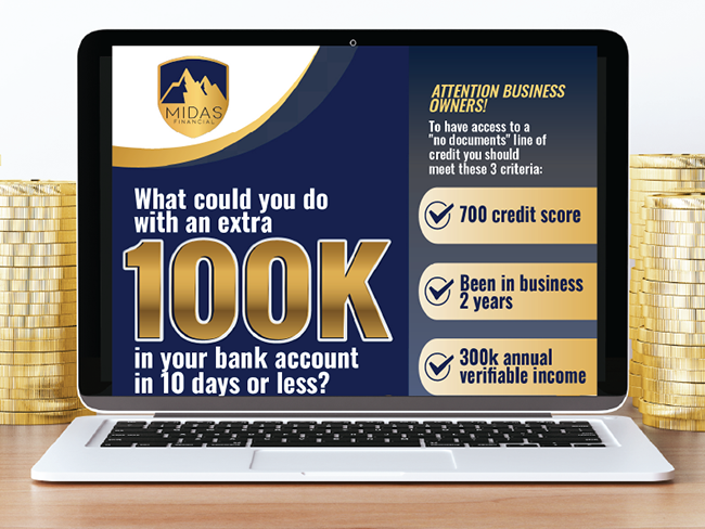 Midas Financial Marketing Advertisement Design