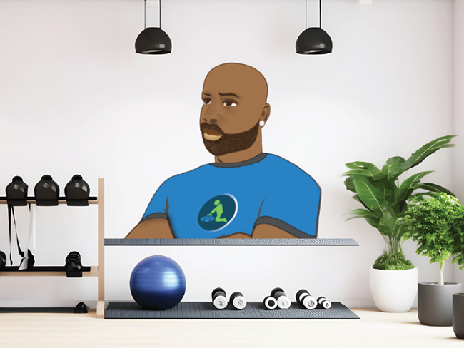 Glove Up Training owner mascot illustration