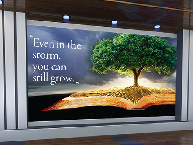 Bible roots and tree creative imaging poster