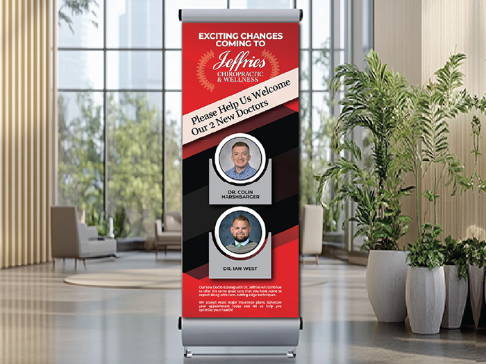 Jeffries Chiropractic retractable banner