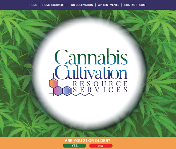 Cannabis Cultivation Website Screenshot