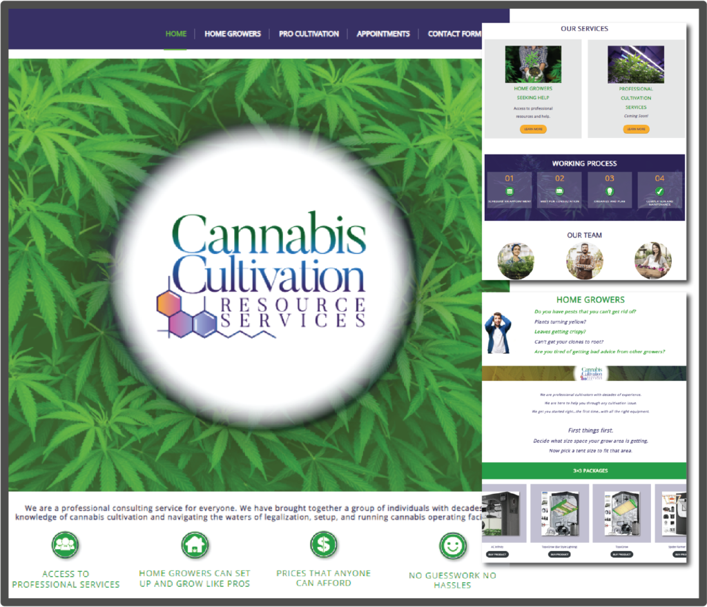 Cannabis Cultivation Resource Services Website